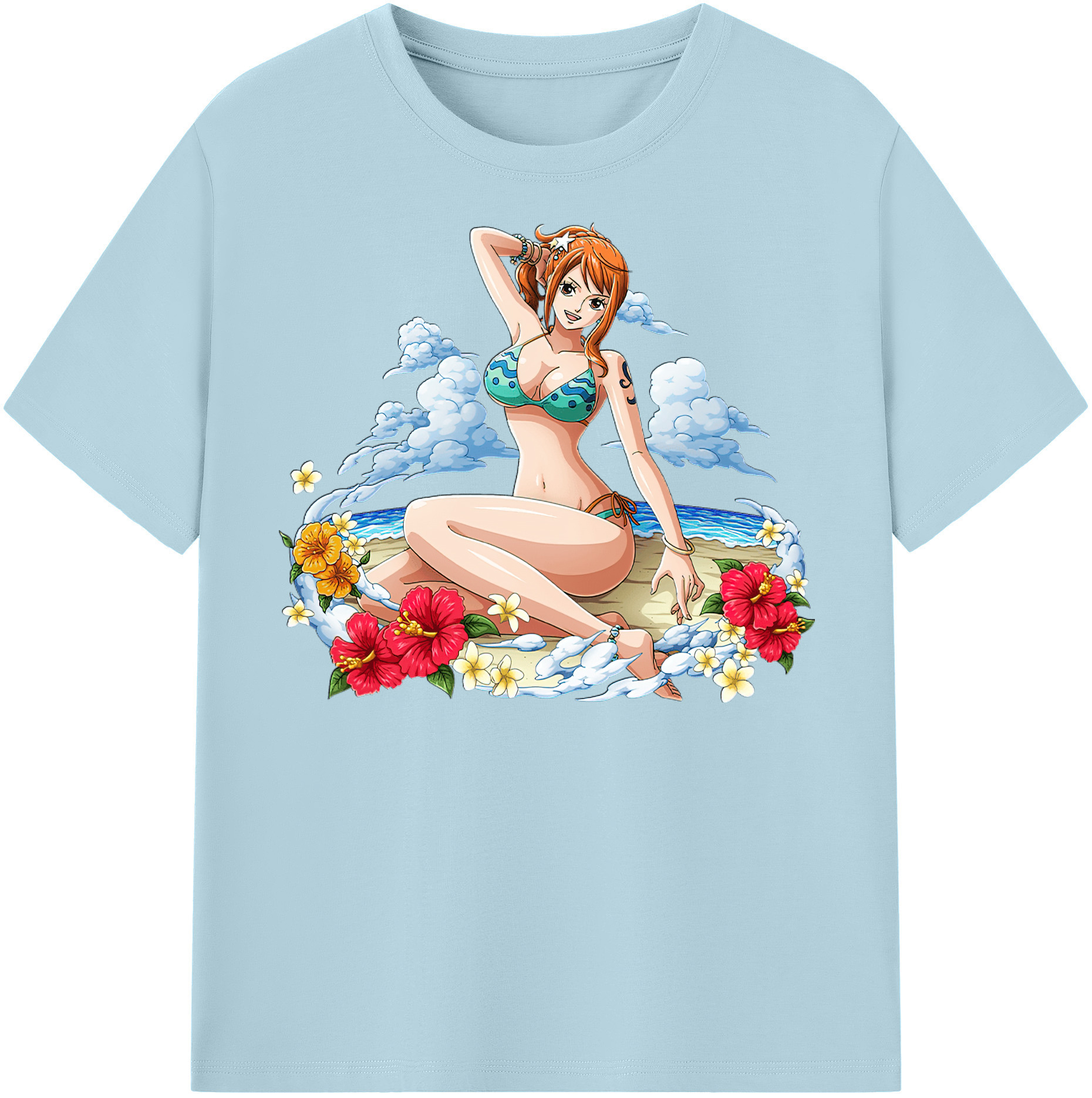 ワンピース ナミ ONE PIECE Nami 綿100％半袖Tシャツ（フロントプリント）
